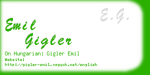 emil gigler business card